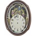 Rhythm (Japan) - 14 "Inch Magic Motion Clocks Wooden Wall Clock- 38.9x49.9x10.8Cm (Silent Movement, Silent Silky Brown Plastic Case)